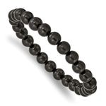 Load image into Gallery viewer, Black Wood Bead Stretch BraceletSRB2515