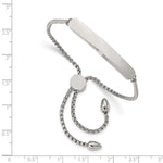 Load image into Gallery viewer, Stainless Steel Polished Adjustable ID BraceletSRB2556