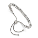 Load image into Gallery viewer, Stainless Steel Polished Preciosa Crystal Adjustable BraceletSRB2560
