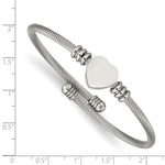Load image into Gallery viewer, Stainless Steel Polished Heart Flexible BangleSRB2579