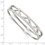 Load image into Gallery viewer, Stainless Steel Polished w/Preciosa Crystal 10.00mm Hinged BangleSRB2580
