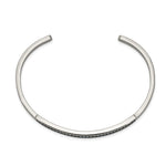 Load image into Gallery viewer, Stainless Steel Polished w/Reconstructed Turquoise 5.00mm Cuff BangleSRB2584