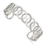 Load image into Gallery viewer, Stainless Steel Polished with Swarovski Crystals 14.50mm Circles BangleSRB2589