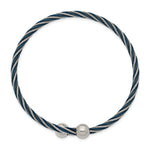 Load image into Gallery viewer, Stainless Steel Polished Blue IP-plated 3.00mm Flexible BangleSRB2597