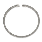 Load image into Gallery viewer, Stainless Steel Polished 6.00mm Mesh Wire Cuff BangleSRB2598