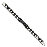 Load image into Gallery viewer, Stainless Steel Polished Black IP-plated Cross 9in ID BraceletSRB2646-9