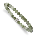 Load image into Gallery viewer, Stainless Steel Polished Sprectrolite Beaded Stretch BraceletSRB2713