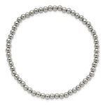 Load image into Gallery viewer, Stainless Steel Polished Beaded Stretch BraceletSRB2744