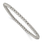 Load image into Gallery viewer, Stainless Steel Polished Beaded Stretch BraceletSRB2744
