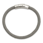 Load image into Gallery viewer, Stainless Steel Brushed and Polished Wire 8.25in BraceletSRB2814-8.25