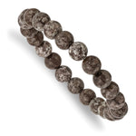 Load image into Gallery viewer, Grey Snowflake Agate Beaded Stretch BraceletSRB2847