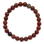 Load image into Gallery viewer, Sesame Red Agate Beaded Stretch BraceletSRB2851