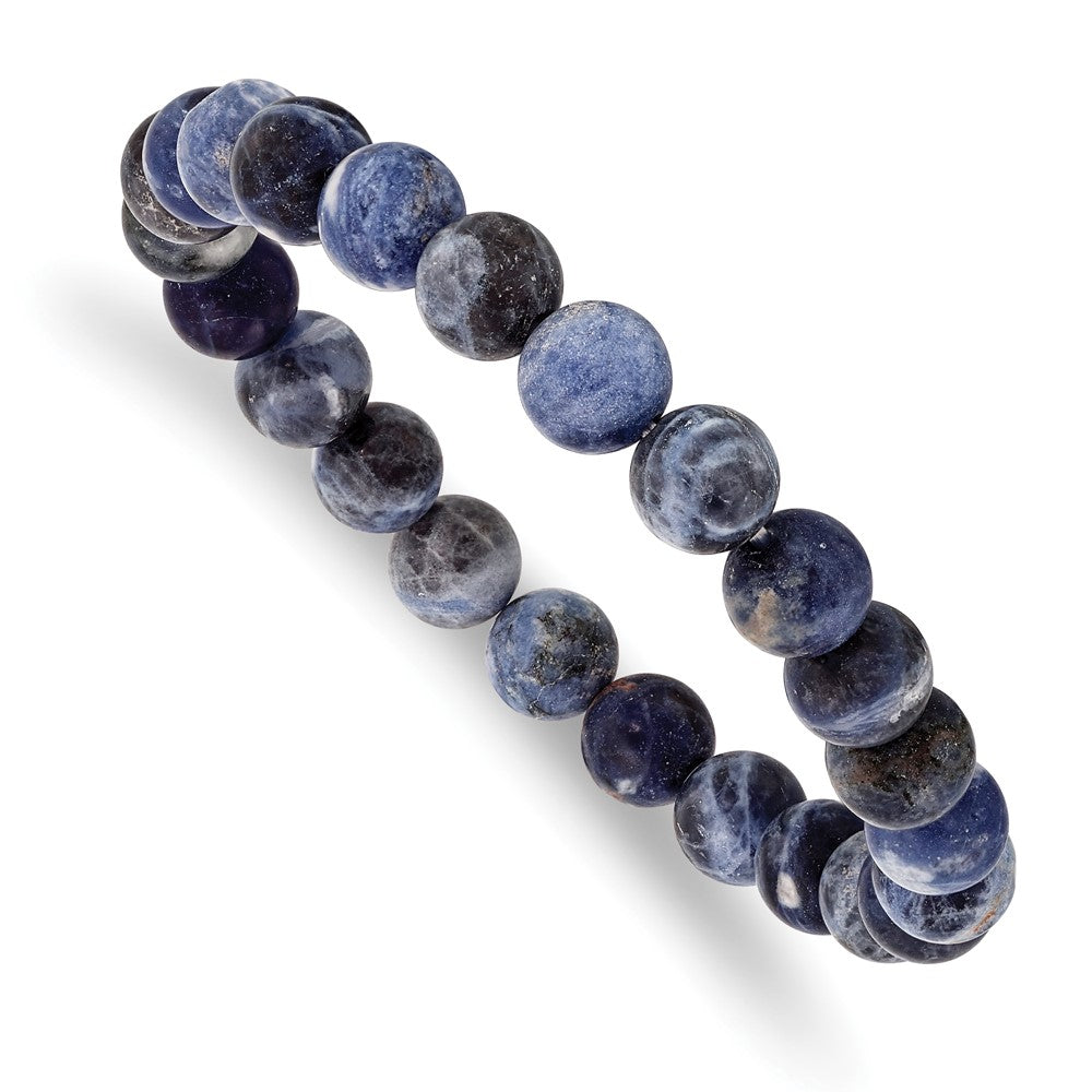 Sodalite Agate Beaded Stretch BraceletSRB2858