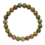 Load image into Gallery viewer, Unakite Agate Beaded Stretch BraceletSRB2863