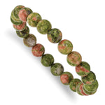 Load image into Gallery viewer, Unakite Agate Beaded Stretch BraceletSRB2863