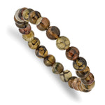 Load image into Gallery viewer, Black and Yellow Agate Beaded Stretch BraceletSRB2866