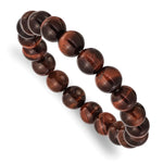 Load image into Gallery viewer, Red Tiger's Eye Agate Beaded Stretch BraceletSRB2869