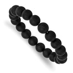 Load image into Gallery viewer, Black Agate Beaded Stretch BraceletSRB2872