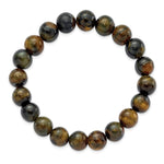 Load image into Gallery viewer, Blue and Yellow Tiger's Eye Agate Beaded Stretch BraceletSRB2873