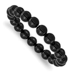 Load image into Gallery viewer, Black Agate Beaded Stretch BraceletSRB2874