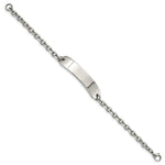 Load image into Gallery viewer, Stainless Steel Polished Cable Chain 8in ID BraceletSRB2891-8