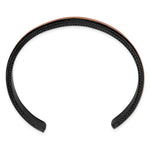 Load image into Gallery viewer, Stainless Steel Polished and Textured Black/Brown IP-plated 10mm BangleSRB2909