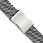 Load image into Gallery viewer, Stainless Steel Polished Mesh Adjustable ID BraceletSRB2937