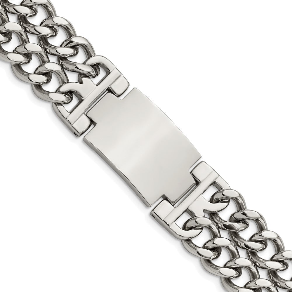 Stainless Steel Polished 8in ID BraceletSRB295-8