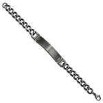 Load image into Gallery viewer, Stainless Steel Brushed Antiqued White Bronze Plated 8.75in ID BraceletSRB2962-8.75