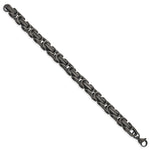 Load image into Gallery viewer, Stainless Steel Antiqued White Bronze Plated 8.5mm 8.5in BraceletSRB2963-8.5