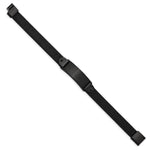 Load image into Gallery viewer, Stainless Steel Brushed Black IP-plated Black Leather 8.5in ID BraceletSRB2981-8.5