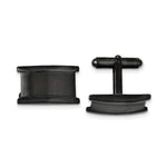 Load image into Gallery viewer, Stainless Steel Polished Black IP-plated CufflinksSRC233