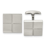 Load image into Gallery viewer, Stainless Steel Brushed and Polished Square CufflinksSRC307