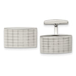 Load image into Gallery viewer, Stainless Steel Polished Laser Design CufflinksSRC309