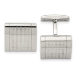 Load image into Gallery viewer, Stainless Steel Polished Laser Design CufflinksSRC310