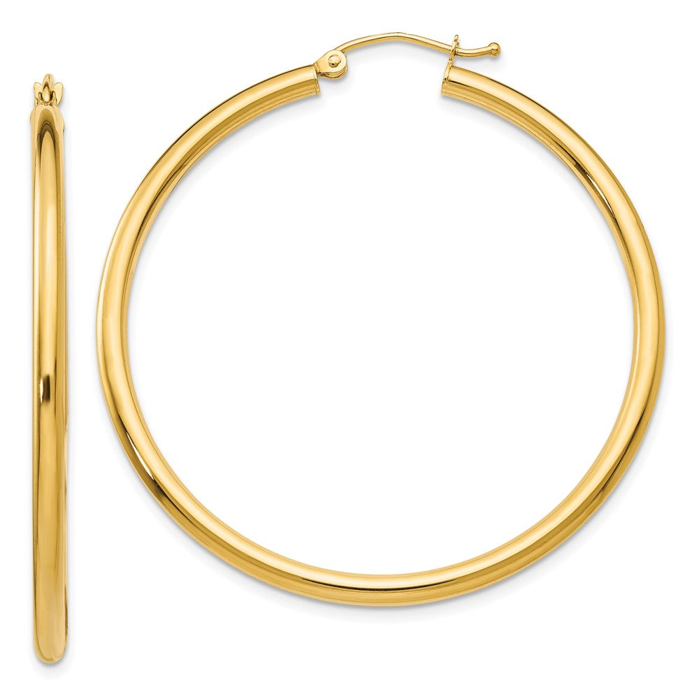 Leslie's 14k Polished 2.5mm Lightweight Tube Hoop EarringsLE2228