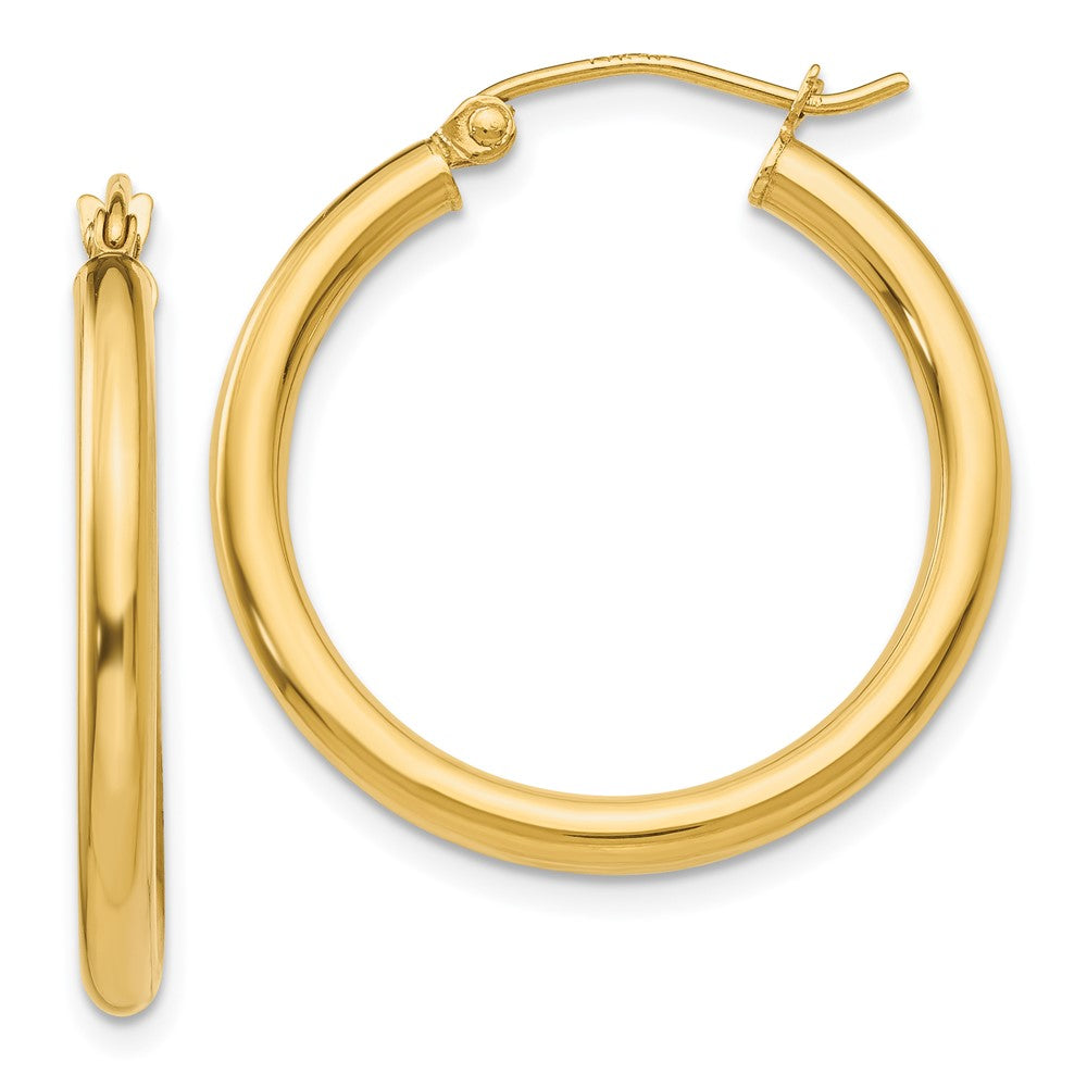 Leslie's 14k Polished 2.5mm Lightweight Tube Hoop EarringsLE2224