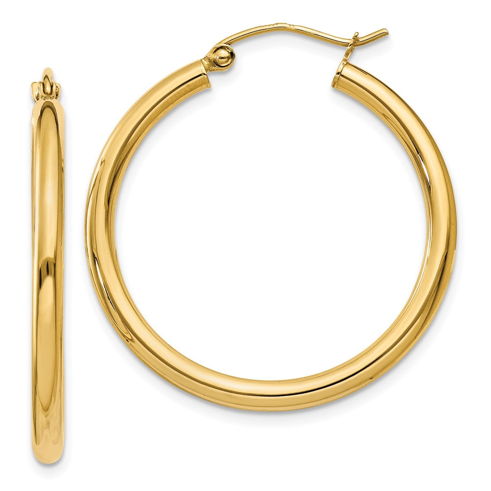 Leslie's 14k Polished 2.5mm Lightweight Tube Hoop EarringsLE2225