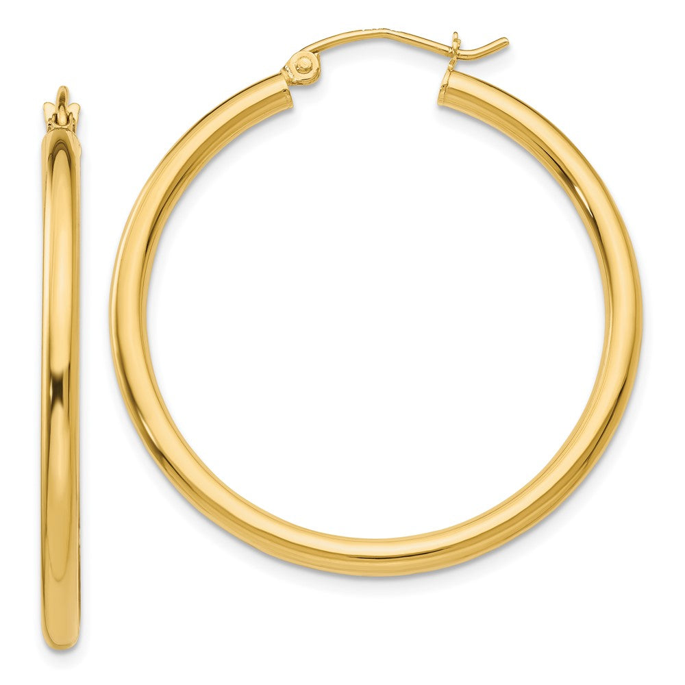Leslie's 14k Polished 2.5mm Lightweight Tube Hoop EarringsLE2226