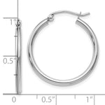 Load image into Gallery viewer, Leslie's 10K White Gold Polished Hinged Hoop EarringsTA04