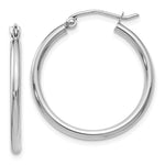 Load image into Gallery viewer, Leslie's 10K White Gold Polished Hinged Hoop EarringsTA04