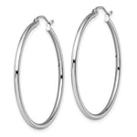 Load image into Gallery viewer, Leslie's 10K White Gold Polished Hinged Hoop EarringsTA07