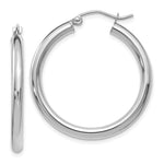 Load image into Gallery viewer, Leslie's 10K White Gold Polished Hinged Hoop EarringsTA13