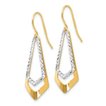 Load image into Gallery viewer, Leslie's 10K Two-tone D/C Shepherd Hook Dangle EarringsTB13
