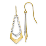 Load image into Gallery viewer, Leslie's 10K Two-tone D/C Shepherd Hook Dangle EarringsTB13