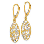 Load image into Gallery viewer, Leslie's 10K w/Rhodium D/C Leverback Dangle EarringsTB14