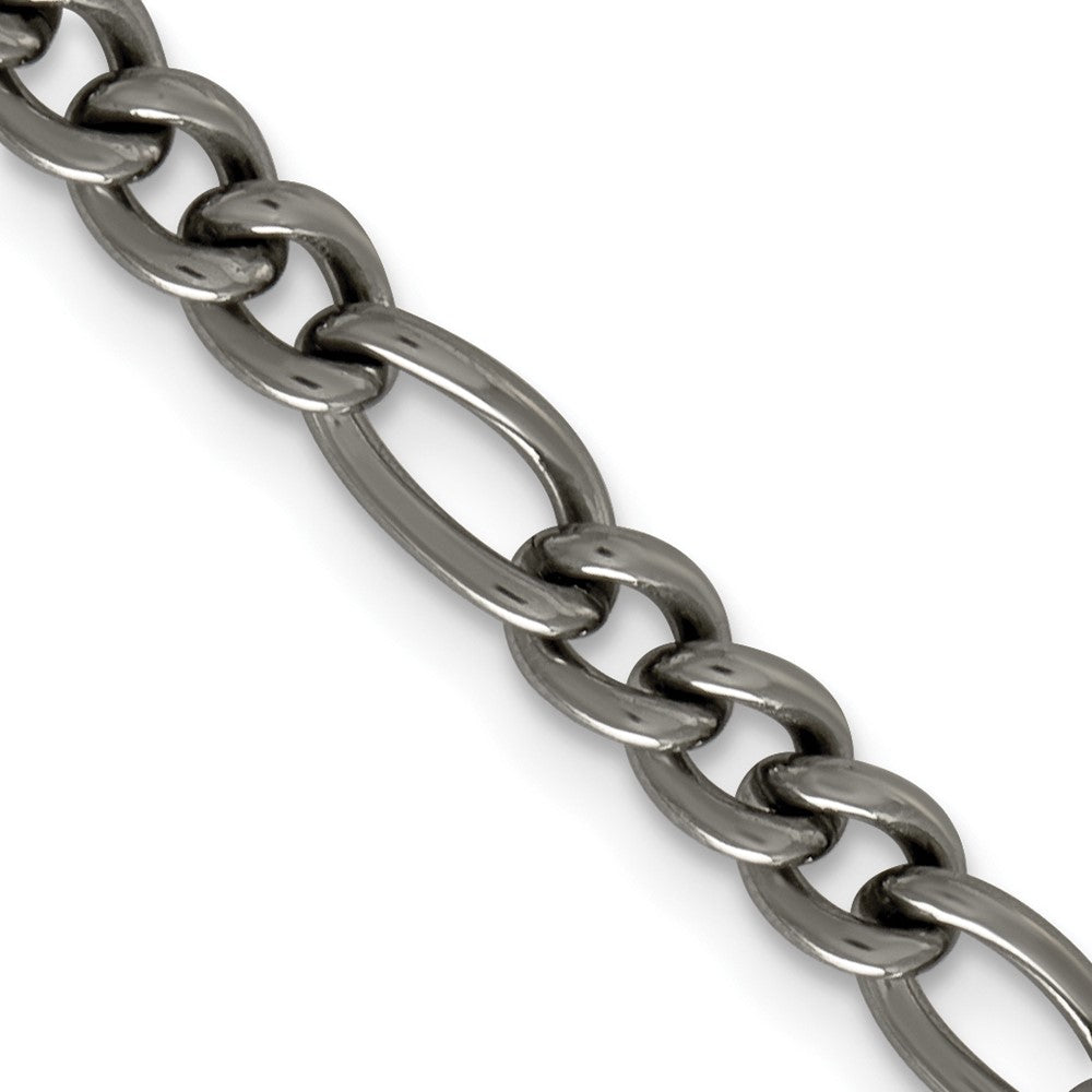 Titanium Polished 7mm 19.75in Figaro ChainTBN187-20