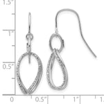 Load image into Gallery viewer, Leslie's 10K White Gold Polished & Textured Shepherd Hook EarringsTC03