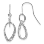 Load image into Gallery viewer, Leslie's 10K White Gold Polished & Textured Shepherd Hook EarringsTC03