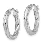 Load image into Gallery viewer, Leslie's 10K White Gold Textured Hinged Hoop EarringsTC22